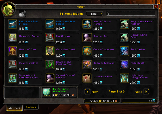 Extended Vendor UI (Warlords Compatible) v1.5.4 для WoW 5.4
